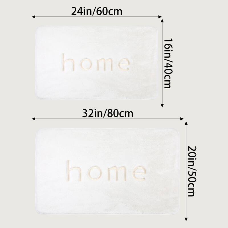 Funny Letters Bath Rugs for Bathroom, Absorbent Non Slip Bath Mats, Floor Mat Carpet for Tub, Sink, Toilet, Shower