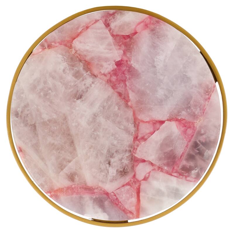 SAFAVIEH Couture Roseclaire Stone Drink Table (Fully Assembled) - 10"W x 10"D x 24"H