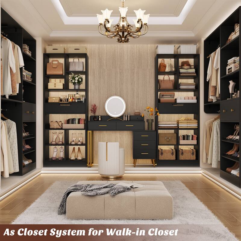 Freestanding 74" Tall Bookcase with Drawer,8-Tier Bookshelf Open Display Shelves for Living Room Home Office, Bedroom