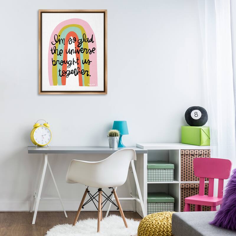 Stupell Universe Brought Us Together Framed Floater Canvas Wall Art Design By Mandy Ford Art + Illustration