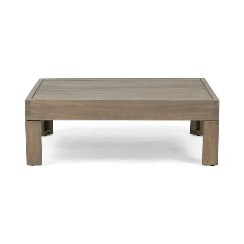 Roomfitters 3-Piece Acacia Wood Outdoor Loveseat Set with Coffee Table