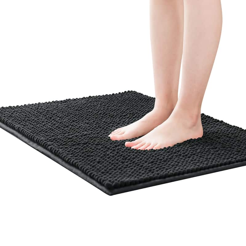 Subrtex Chenille Soft Rugs Super Water Absorbing Shower Mats