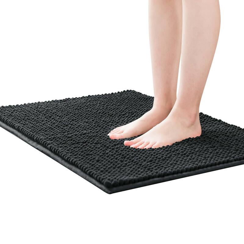 Subrtex Chenille Soft Rugs Super Water Absorbing Shower Mats