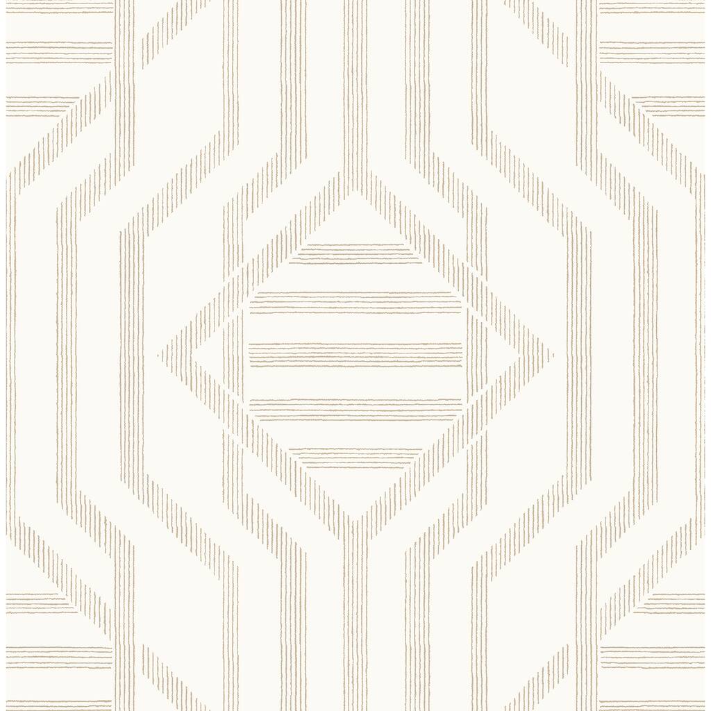 A-Street Prints Essex Wheat Geometric Wallpaper