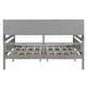 preview thumbnail 9 of 11, Full size Daybed, Wood Slat Support, with Bedside Shelf and Two Drawers, Gray