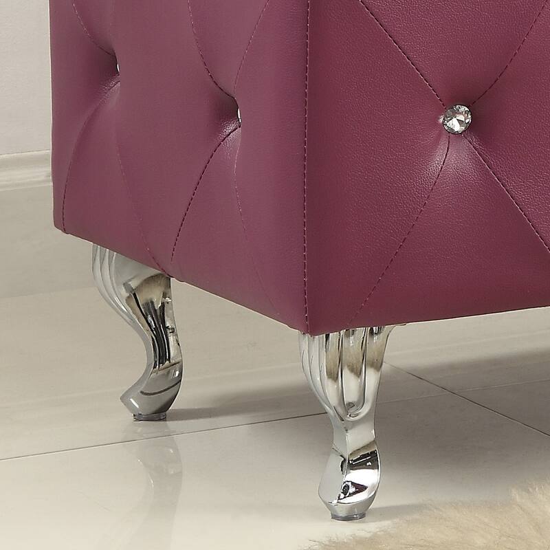 Upholstered Tufted Storage Bench