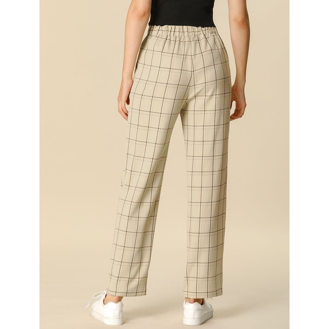 plaid khaki pants