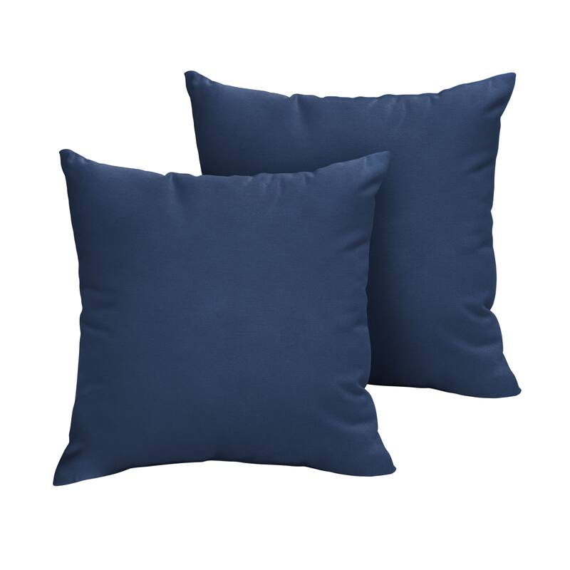 Sunbrella Navy Indoor/ Outdoor Pillows 22 in, Set of 2