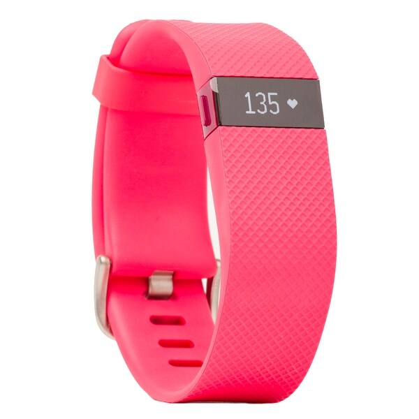 Shop Fitbit Charge HR Wireless Activity Wristband (Pink / Large) - Free ...