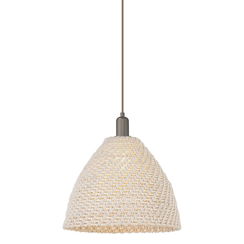 Innovations Lighting 716-1P-16-16 Natural Ballston Dome Pendant - Oil Rubbed Bronze / Natural