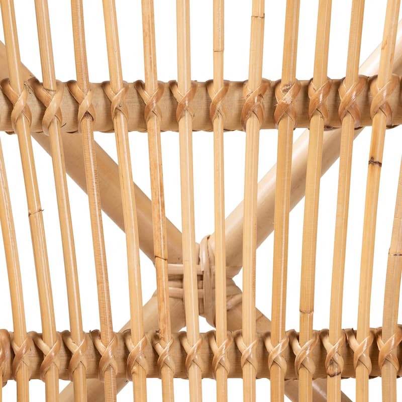 Ammi Modern Bohemian Natural Brown Rattan Dining Chair