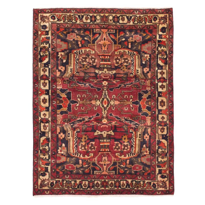 ECARPETGALLERY Hand-knotted Andelz Red Wool Rug - 4'9 x 6'2