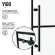 preview thumbnail 29 of 36, VIGO Elan Adjustable Sliding Shower Door in Matte Black