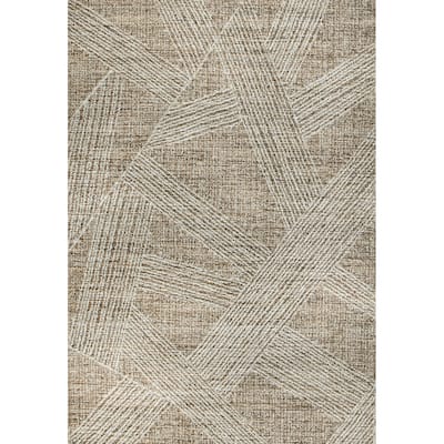 Bashian Nathanial Taupe Transitional Area Rug