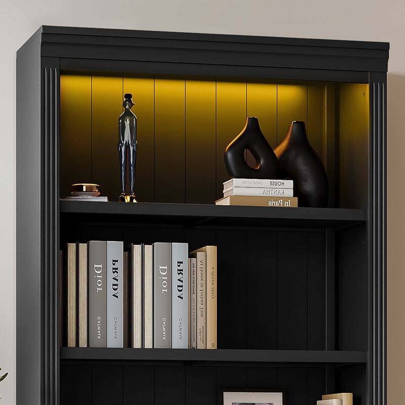 5-Tier Home Decor Bookshelves with Adjustable Storage Shelves
