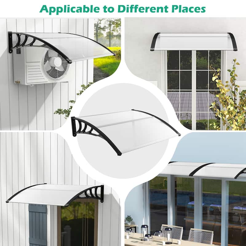 Costway 48" x 40" Window Outdoor Awning Door Canopy Exterior Awning - See Details