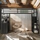 preview thumbnail 17 of 28, Metal Full Size Loft Bed with Storage and Wardrobe and Lockers for Home