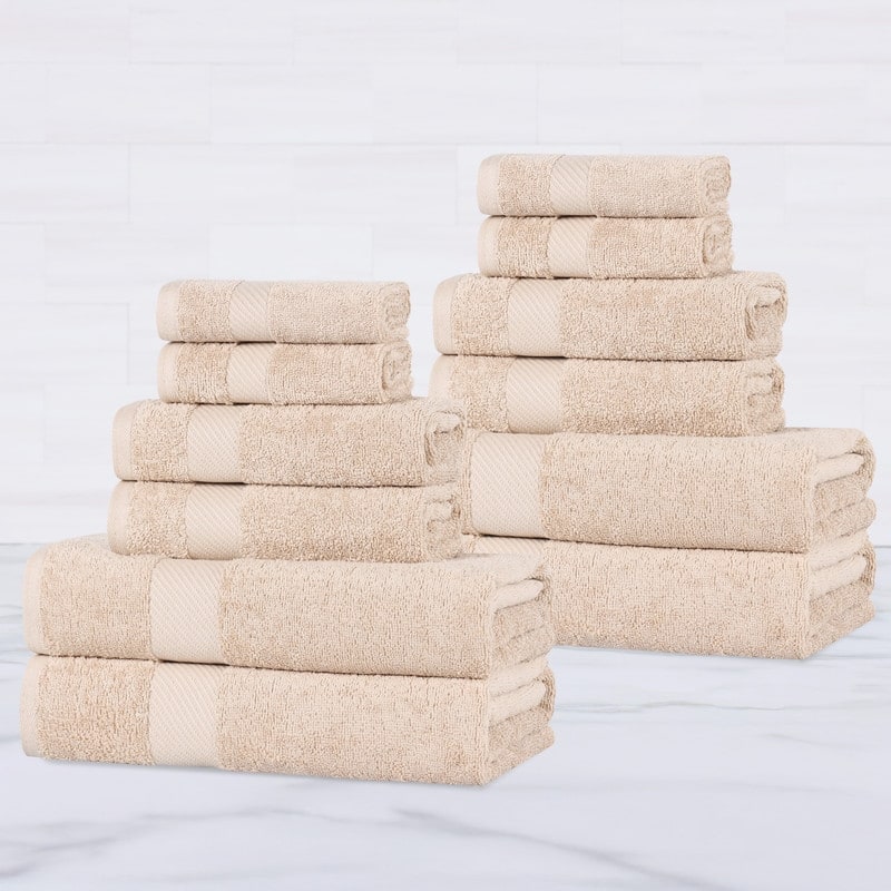 Superior Ismailia Egyptian Cotton 12-Piece Towel Set