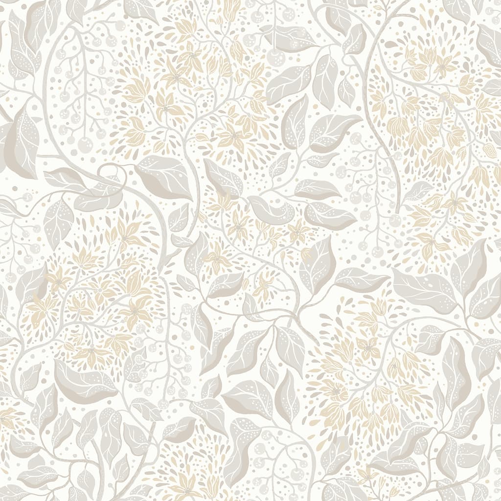 A-Street Prints Turi Khaki Twining Vines Wallpaper
