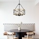 preview thumbnail 14 of 34, 4-Light Circle Hanging Candlestick Linear Foyer Chandelier Lighting Fixture for Dining Room Kitchen Island