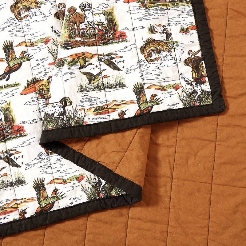 Camp Wandawega Sportsman Reversible Cotton Quilt Set