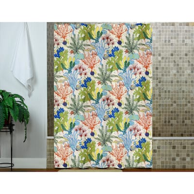 Island breeze tropical shower curtain