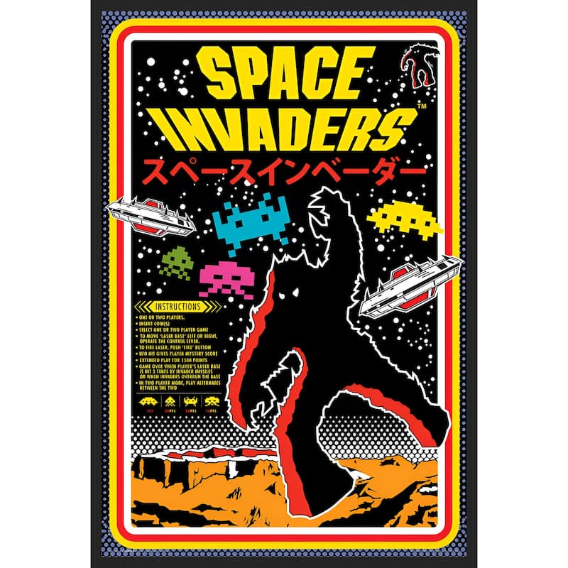 Space Invaders - Japan Framed Art Poster - 24 x 36 Inch