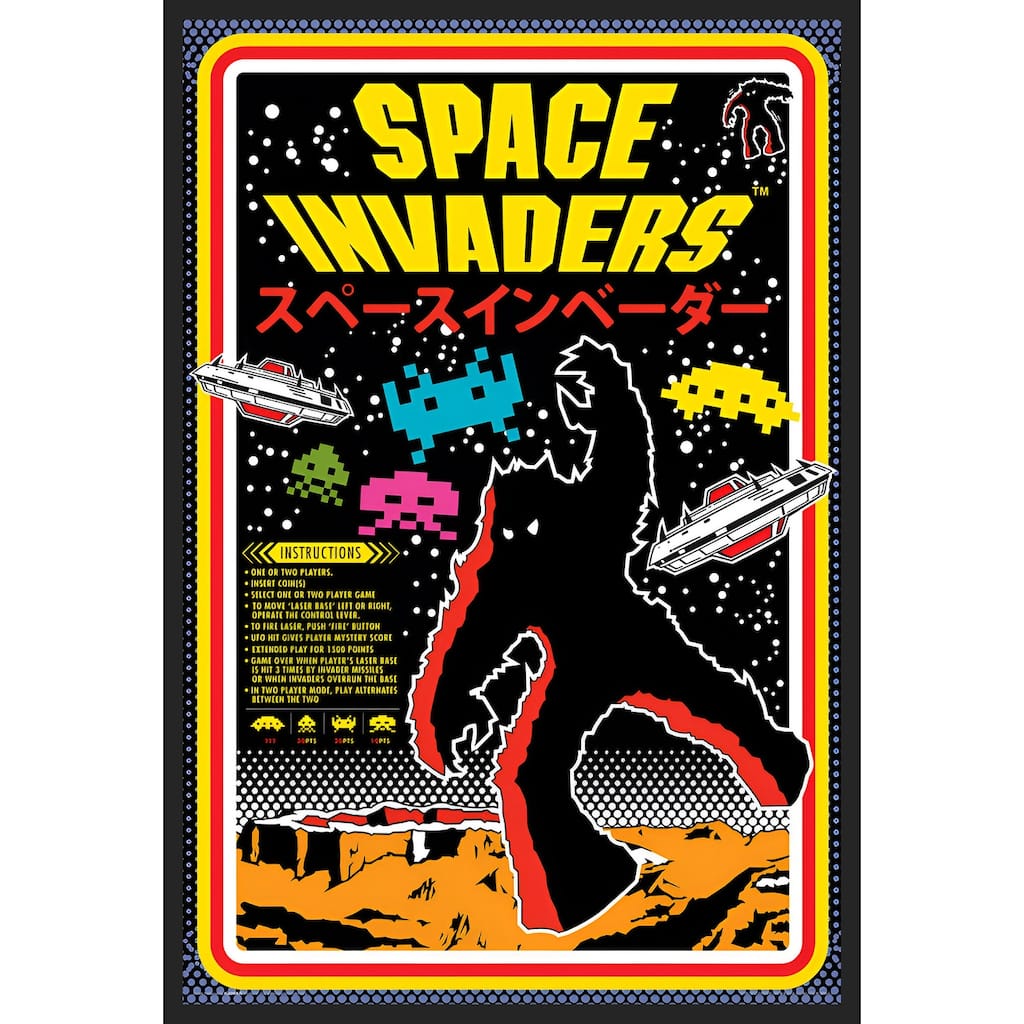 Space Invaders - Japan Framed Art Poster - 24 x 36 Inch