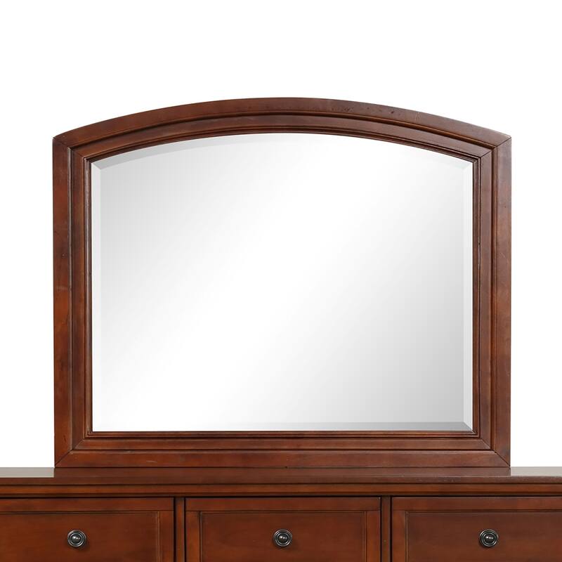 Framed Arch Wooden Dresser Mirror - 42" - Red
