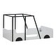 preview thumbnail 7 of 5, Black Twin Size Pine Wood Car-shaped Bed with Roof, wheels, door Design, Montessori Inspired Bedroom