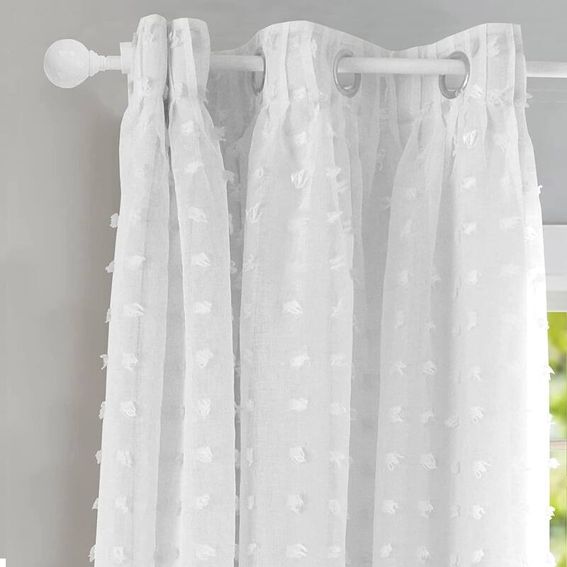 DriftAway Lily White Voile Sheer & Blackout Curtain Liner Single Panel