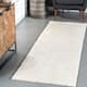 Nuloom Loni SuperiorWash Solid Machine Washable Shag Area Rug - 2' 6" x 10' - White - Runner