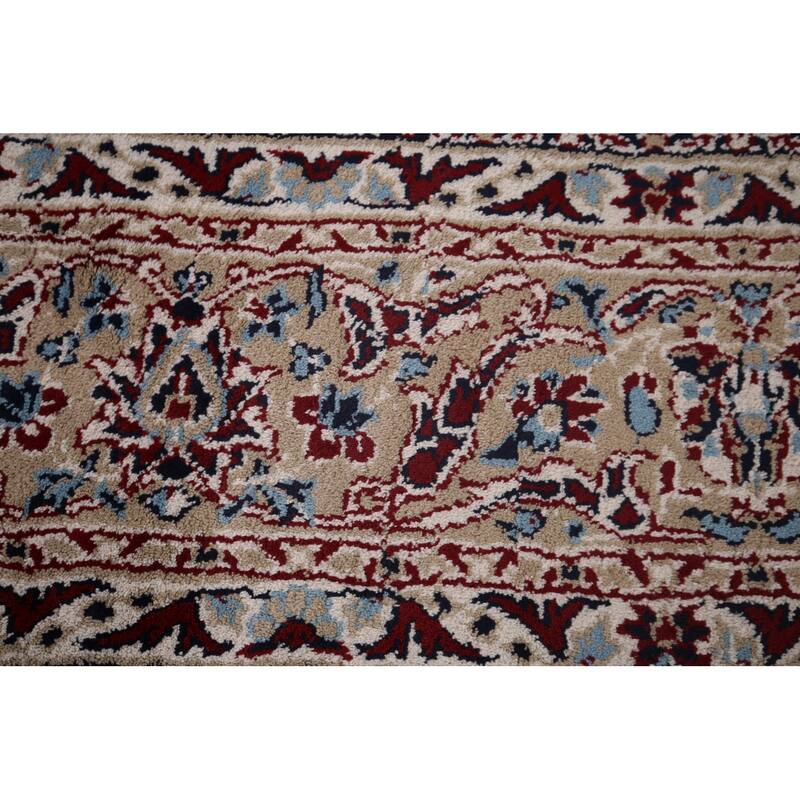 Traditional Floral Mashad Turkish Area Rug Machine Made Carpet - 6'6" x 9'7"