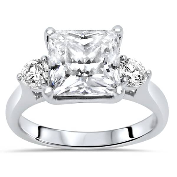 2.00 Carat Brilliant Cut Moissanite Sapphire Wedding Ring 14k White Gold Finish 2.00 Carat Brilliant Cut Moissanite Sapphire Wedding Ring 14k White Gold Finish