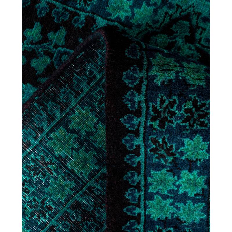 Overdyed One-of-a-Kind Hand-Knotted Area Rug - Green - 3' 1" x 5' 2"