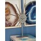 preview thumbnail 13 of 18, Boho Style Cordless Silver Metal and Agate Sculpture Table Clock 18 x 21