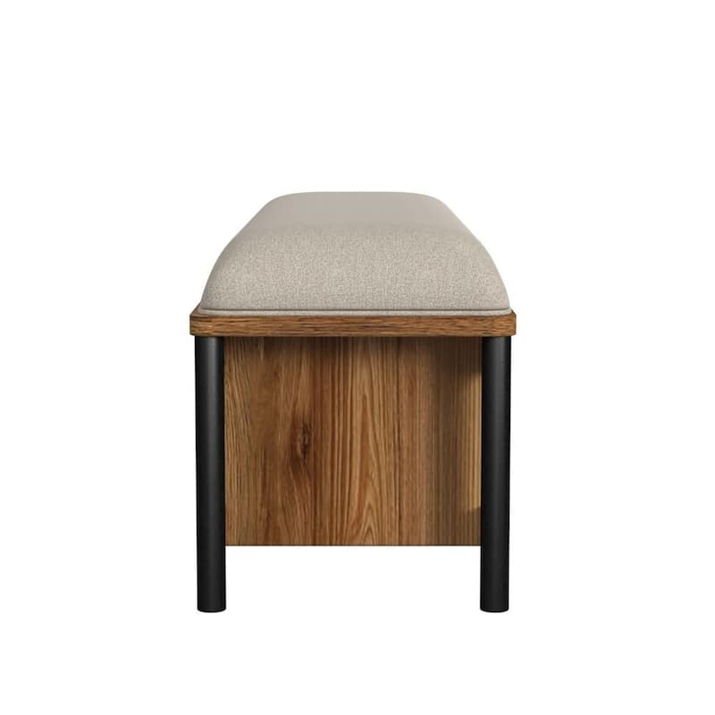 Norcross Rubberwood Bench, Hickory