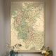 preview thumbnail 6 of 8, Thomson's Map of Germany -Premium Gallery Wrapped Canvas