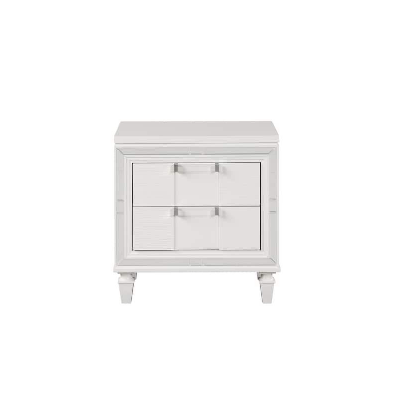 Genoa 2-Drawer 26 in. W Nightstand - White