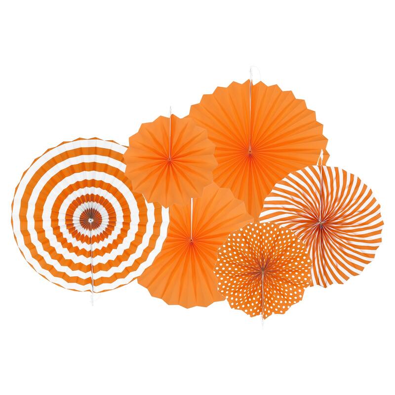 Hanging Paper Fans Set, Paper Decorations for Party Birthday 6pcs
