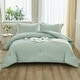 preview thumbnail 26 of 33, 3 Pieces Lightweight Summer Seersucker Bedding Comforters Sets