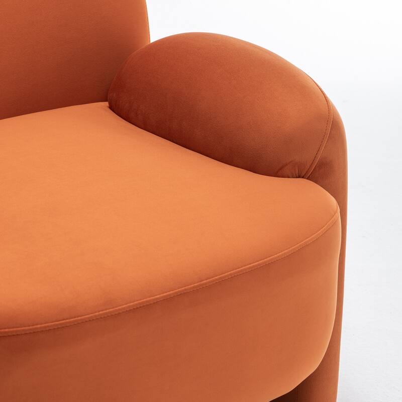 SEYNAR Modern Glam Velvet Thickened Seat Cushion Accent Chair