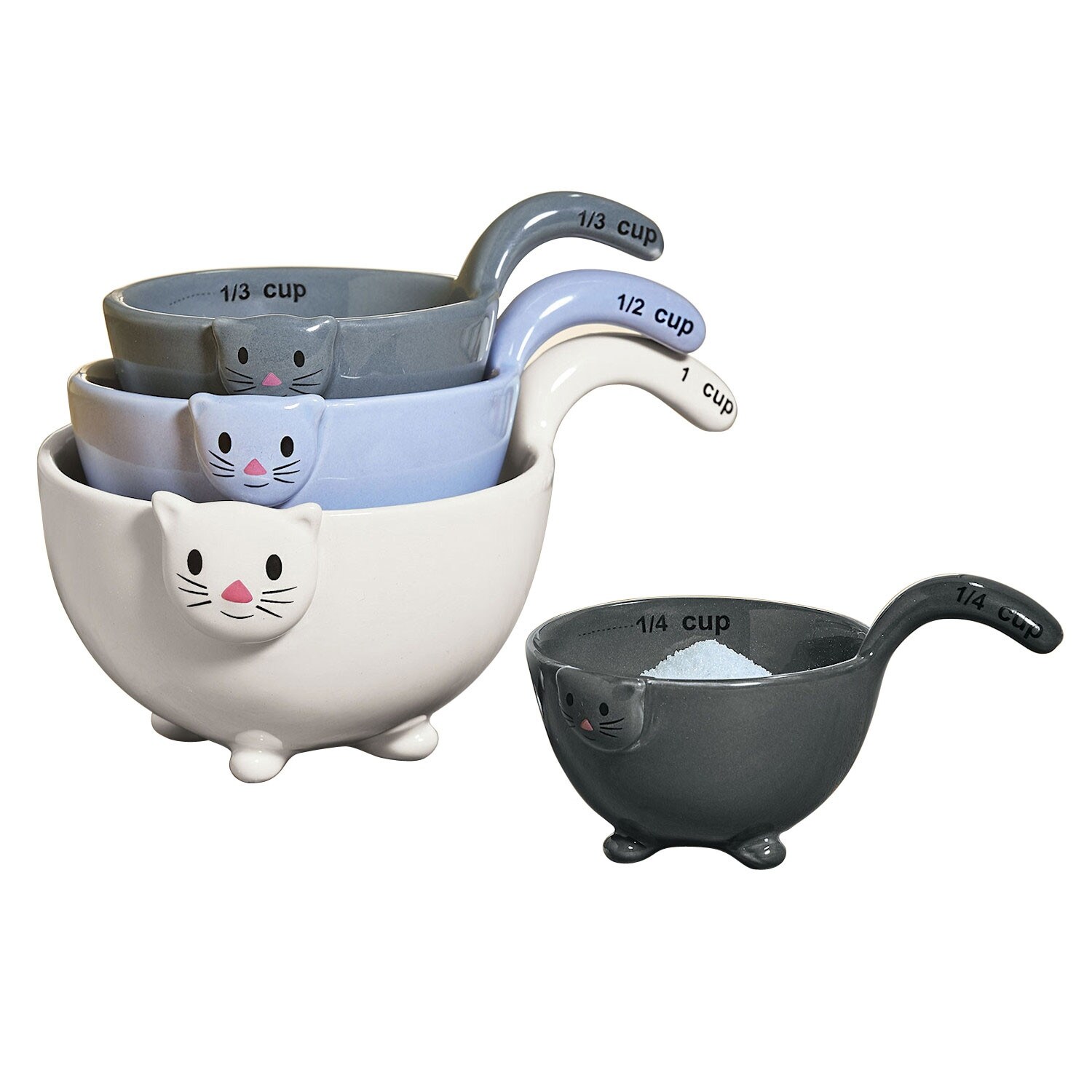  Cat Measuring Cups and Spoons Set with Pan Equivalents