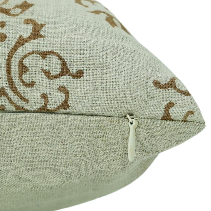 Linen Bohemian Block print pillow Cover Ekakshar Buta