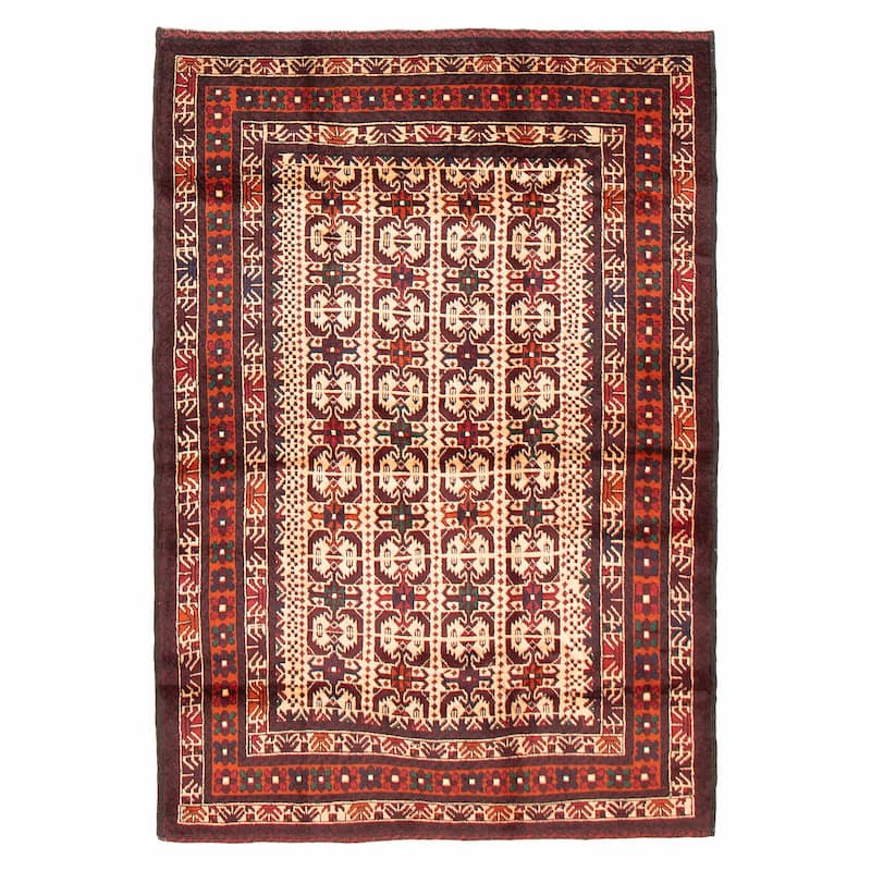 Teimani Ivory Rug 4'5" x 6'5" - 4'5 x 6'5 - Ivory - 4'5 x 6'5