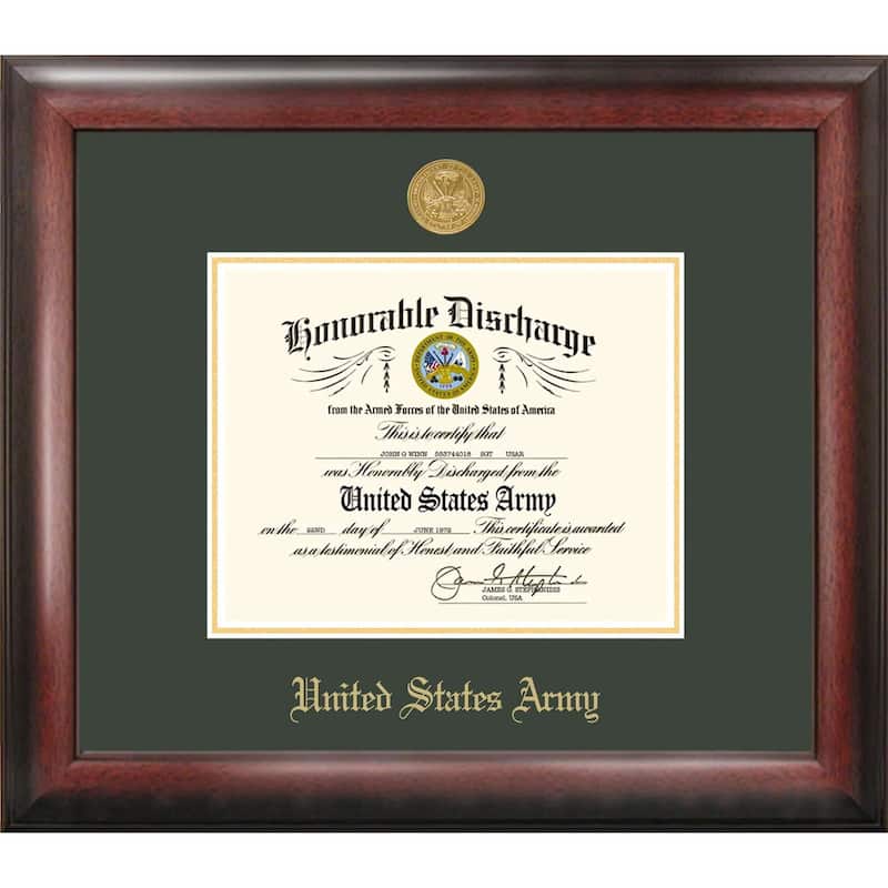 Patriot Frames Army 8.5x11 Discharge Frame Gold Medallion