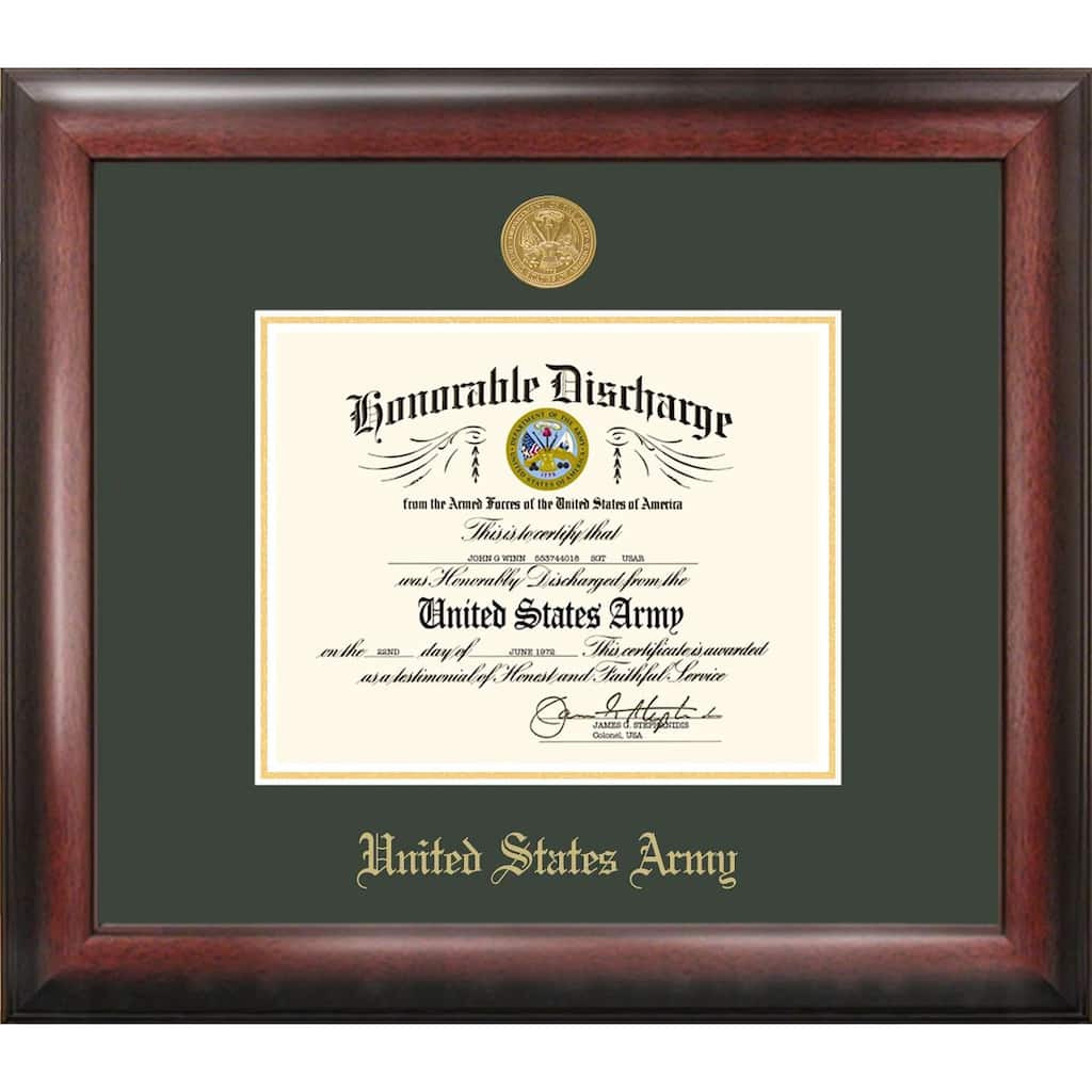 Patriot Frames Army 8.5x11 Discharge Frame Gold Medallion