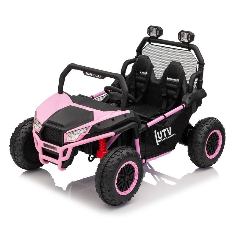 24V 2-Seater Kids UTV Ride-On Car Toy with Parent Remote Control for Kids Best Gifts - Pink