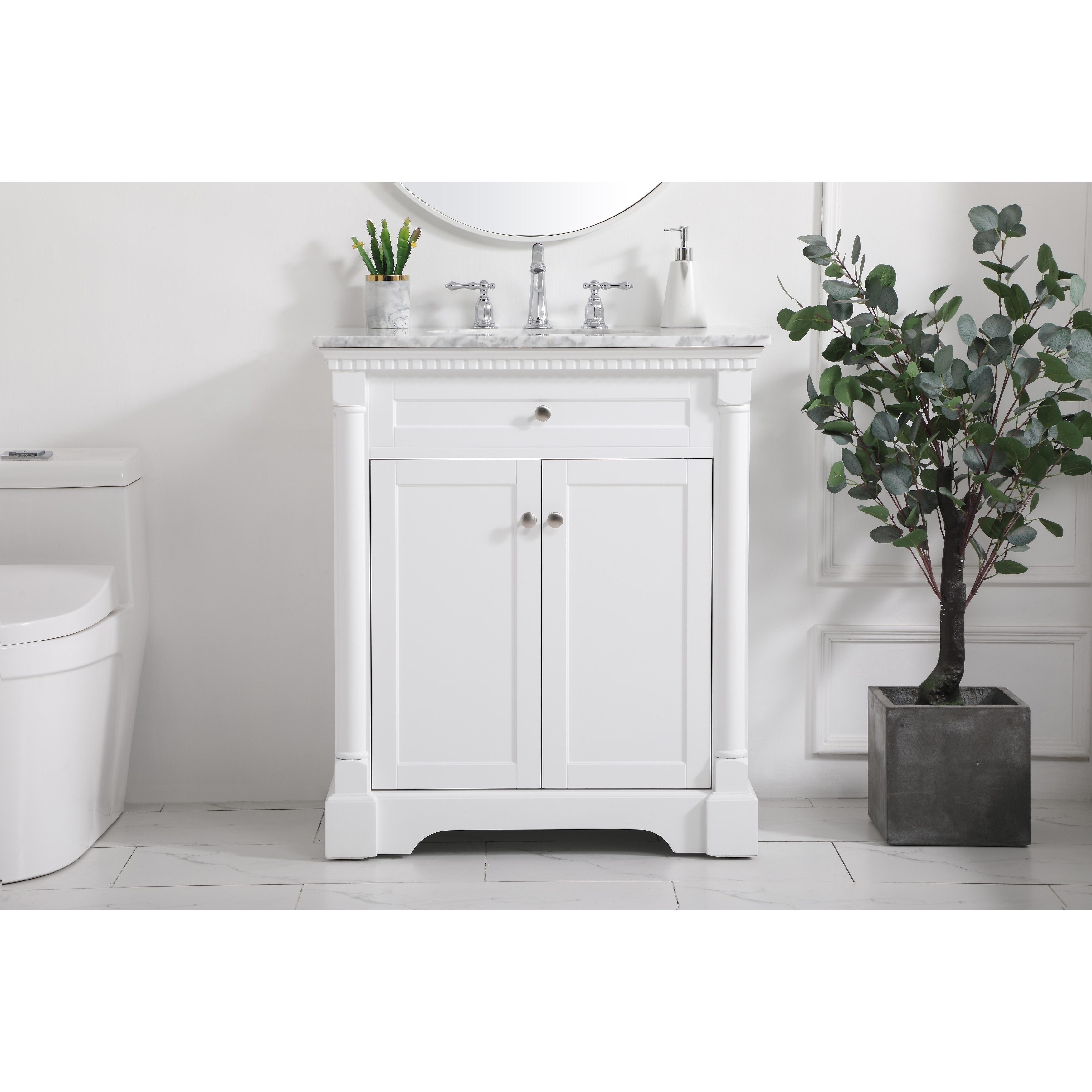 Petal 24 - 30 Inch Single Bathroom Vanity