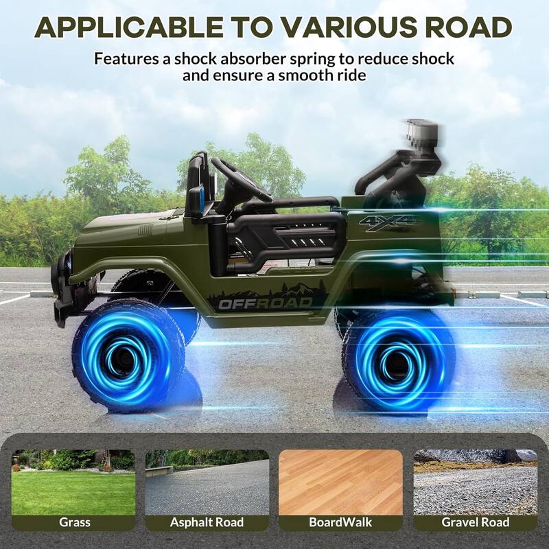 Ride On Truck Car for Kids, 12V Electric Ride On Car with Remote Control